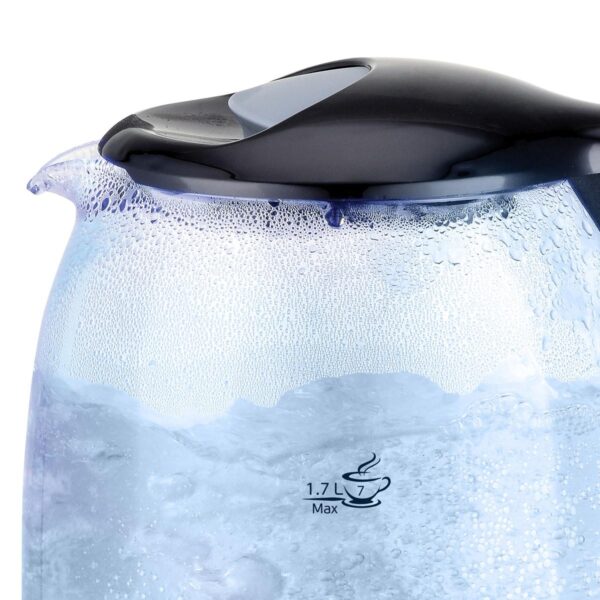 ⁦غلاية مياه سوناي كلاسيك – 2200 وات – 1.7 لتر – زجاج + إضاءة LED – موديل MAR-3752⁩ - الصورة ⁦2⁩