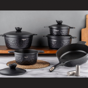 طقم حلل ومقالي جرانيت أرشيا 9 قطع 4 حلل + مقلاة