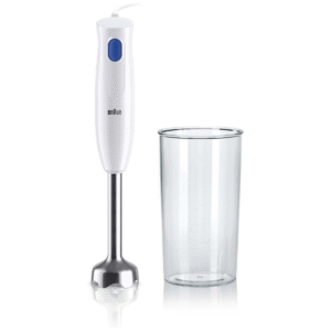 خلاط يدوي مالتي كويك 1 براون 450 واط أبيض مع كوب قياس 600 مل موديل MQ10.001M