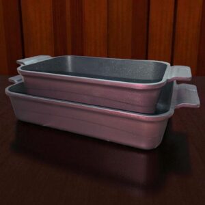 طاجن جرانيت مستطيل إسباني 2 قطعة موديل إيطالي