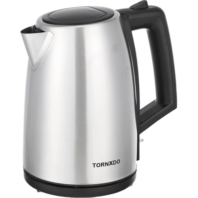 غلاية كهربائية تورنادو من الستانلس ستيل 1.7 لتر 1850-2200 واط موديل TKS-2217E