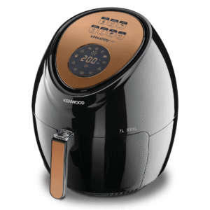 مقلاة هوائية رقمية كينوود 1800 واط سعة 7 لتر أسود للطبخ بدون زيت أو بملعقة واحدة موديل HFP72.000BK